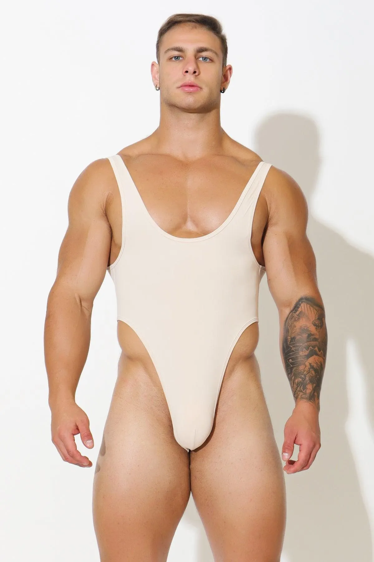Breaking-Hearts Bodysuit - Cosmic Latte