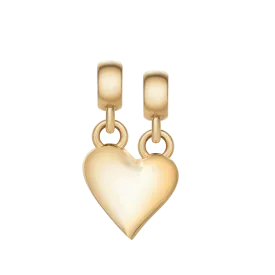 Broken Heart Charm Gold