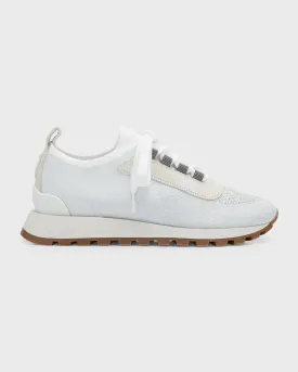 Brunello Cucinelli Knitted Suede Sneakers