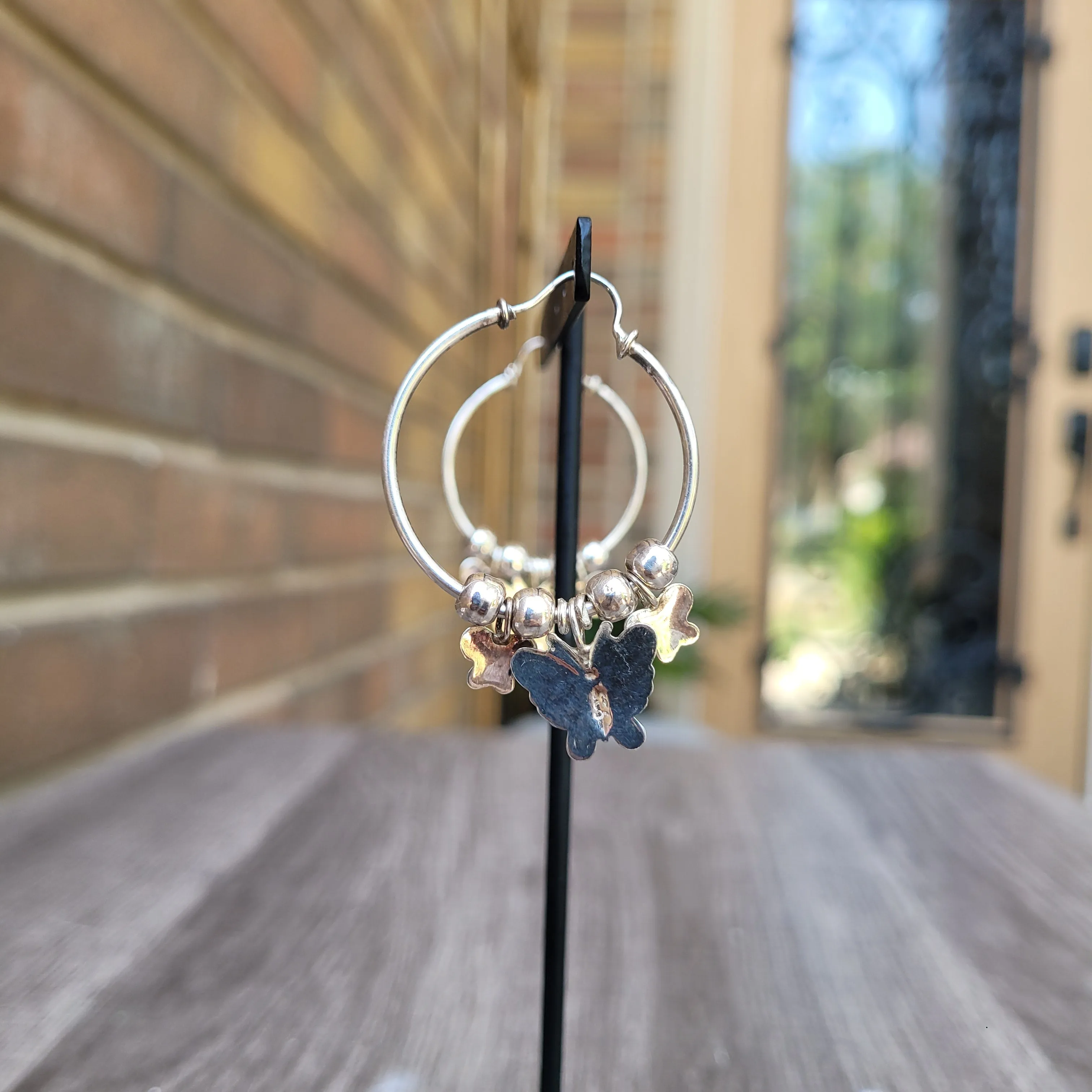 Butterflies 925 silver earrings