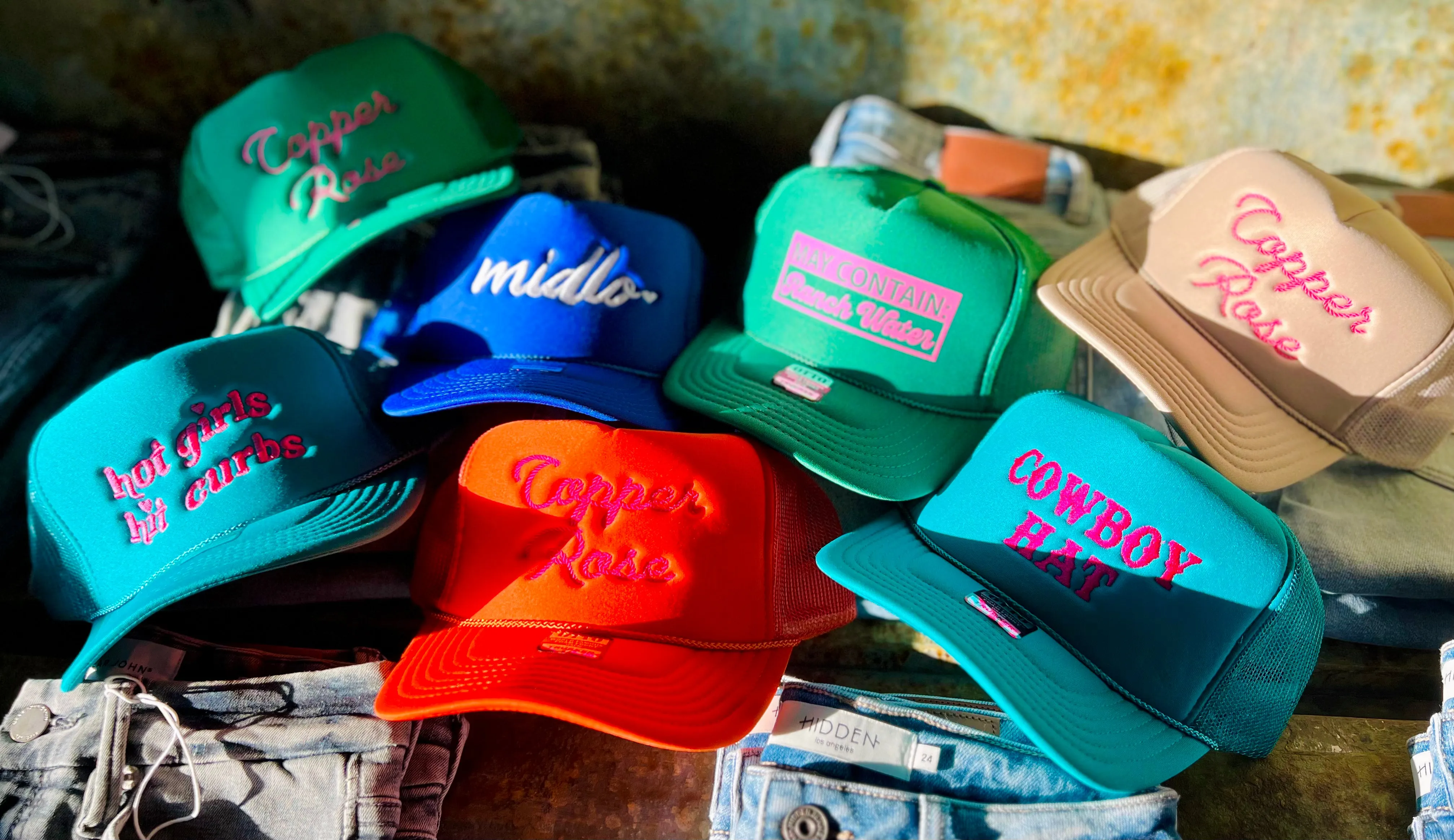 Copper Rose Trucker in Orange