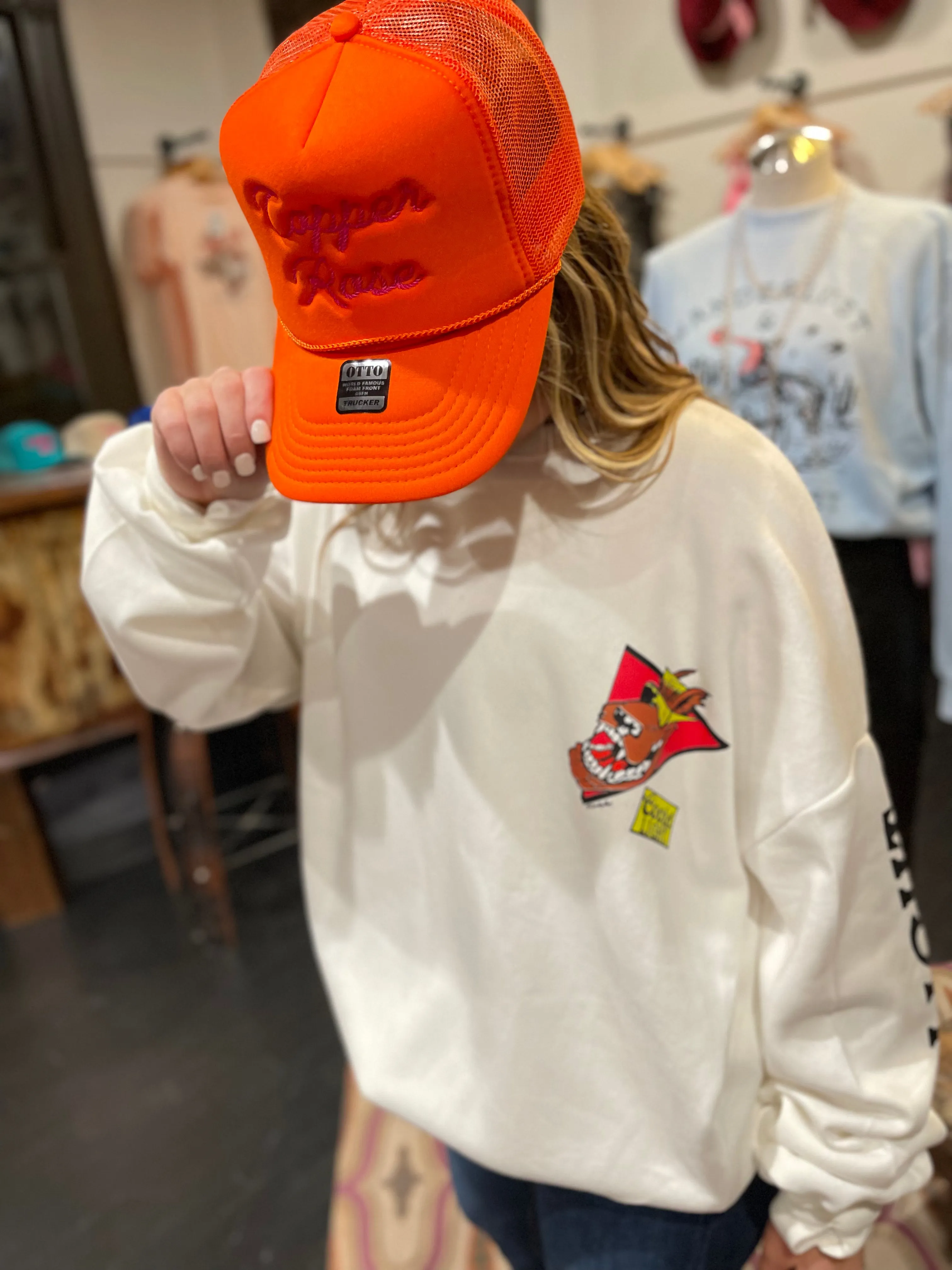 Copper Rose Trucker in Orange