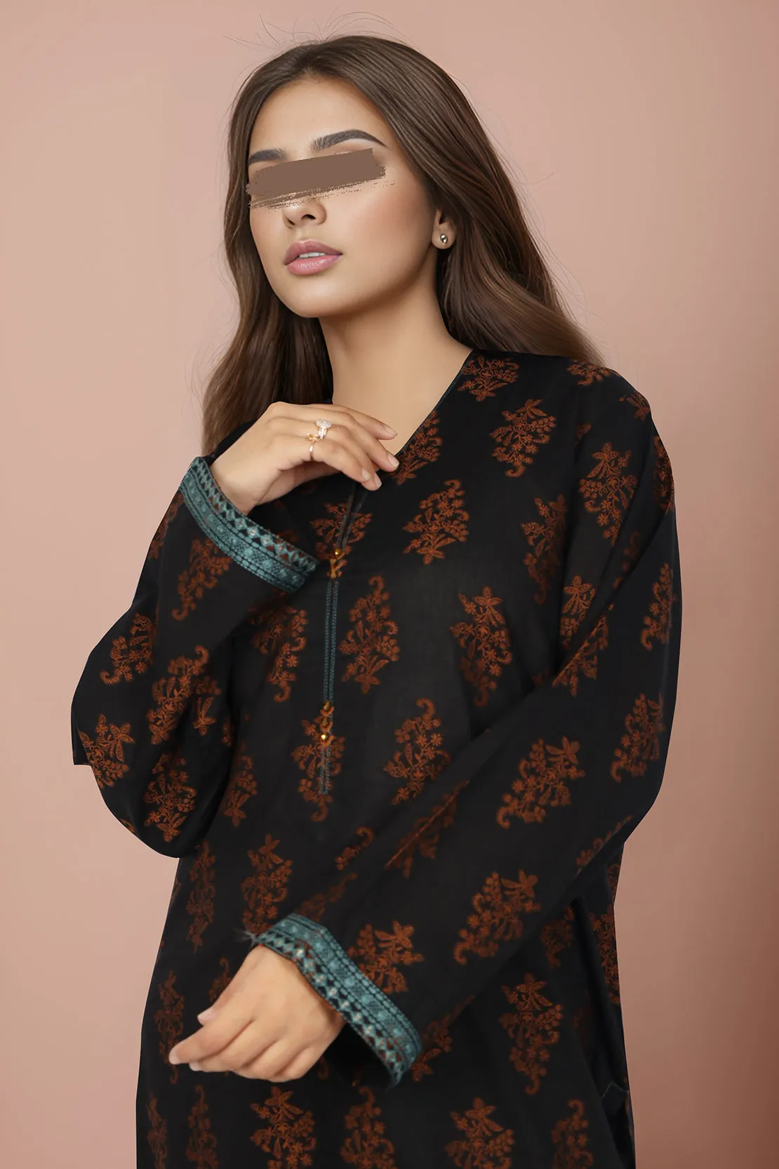 Cotton Jacquard Embroidered Stitched 2 Piece (Shirt/Trouser)