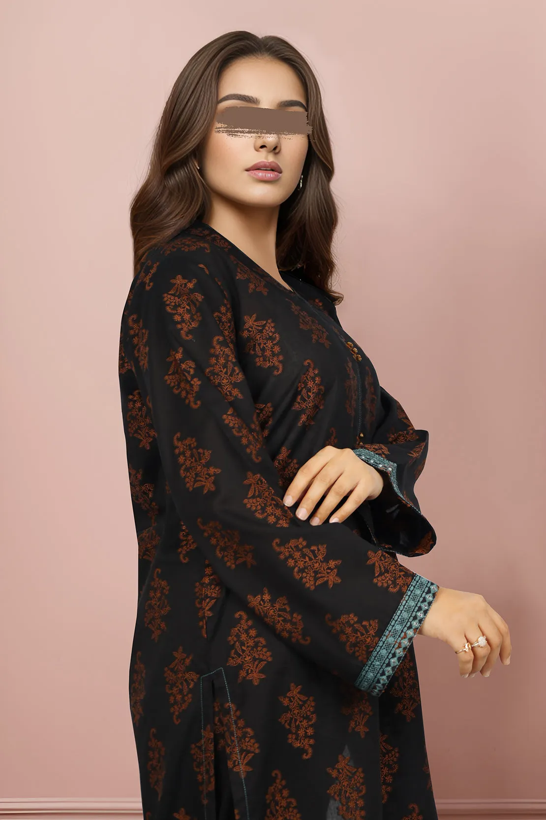 Cotton Jacquard Embroidered Stitched 2 Piece (Shirt/Trouser)