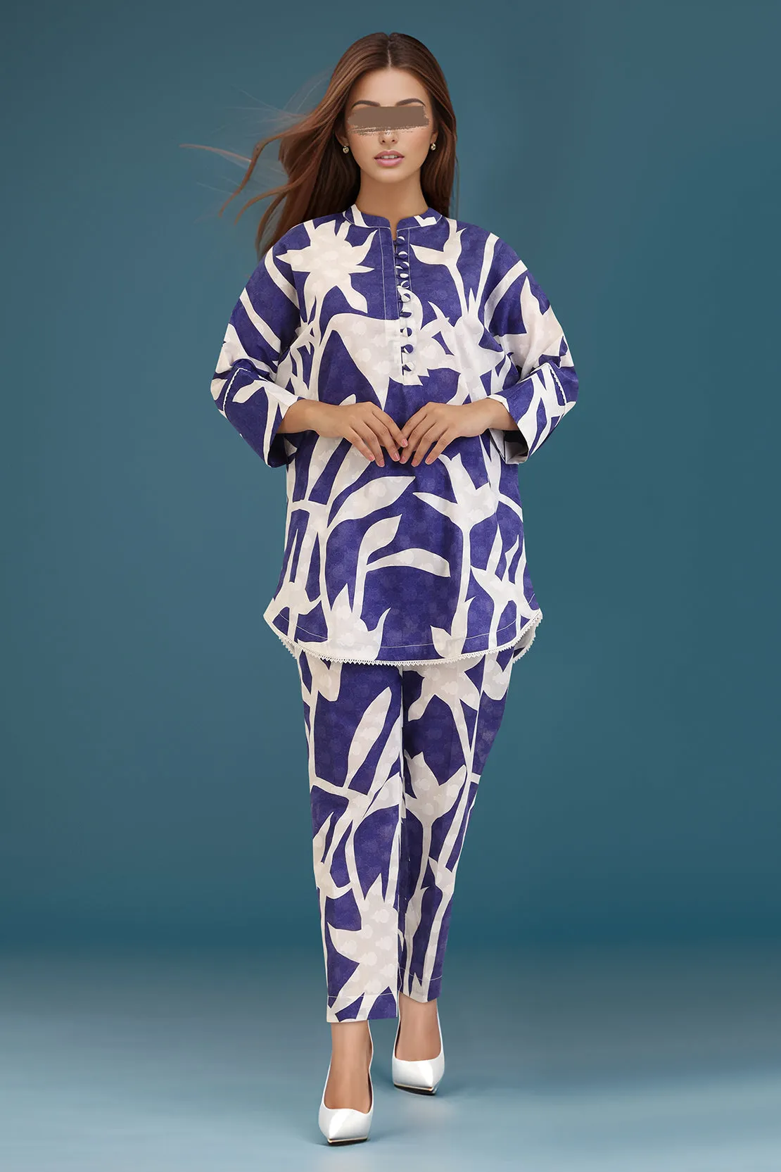 Cotton Jacquard Stitched 2 Piece (Shirt/Trouser)