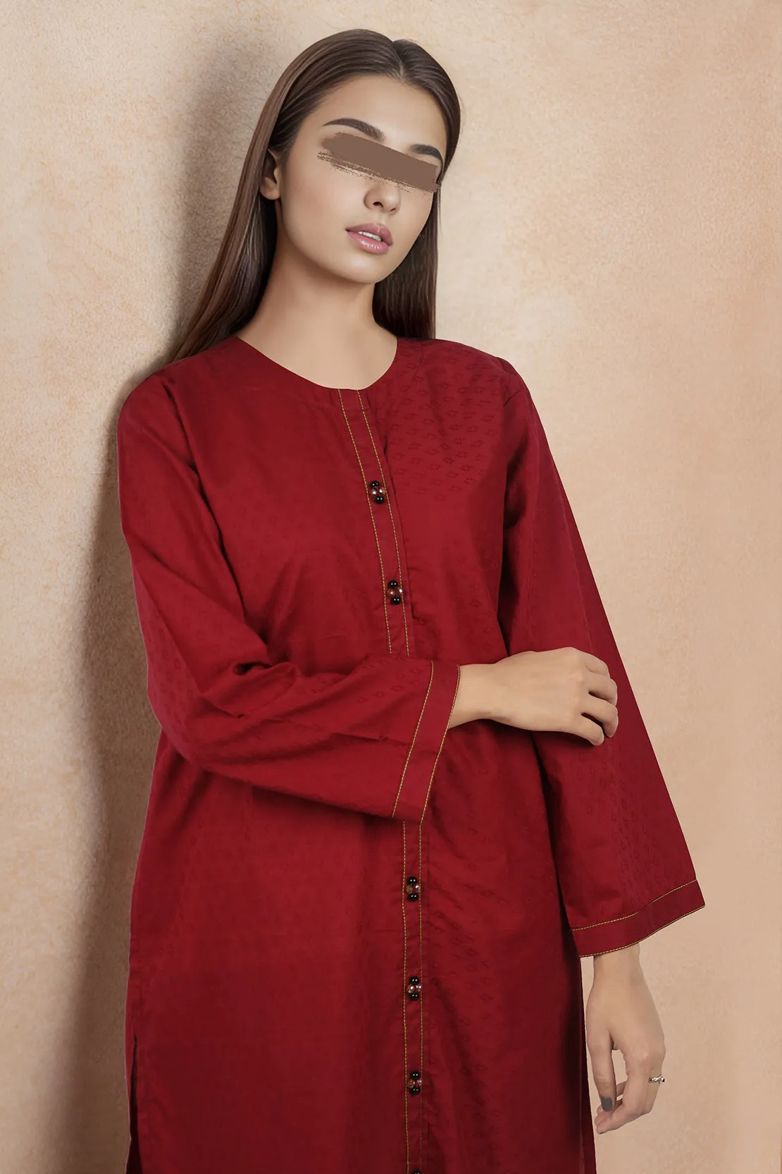 Cotton Jacquard Stitched 2 Piece (Shirt/Trouser)