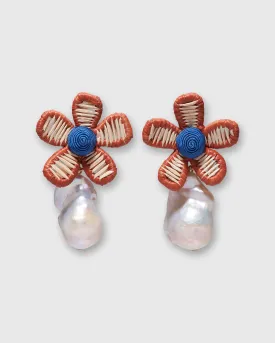 Crown Daisy Clip-On Earrings in Multi