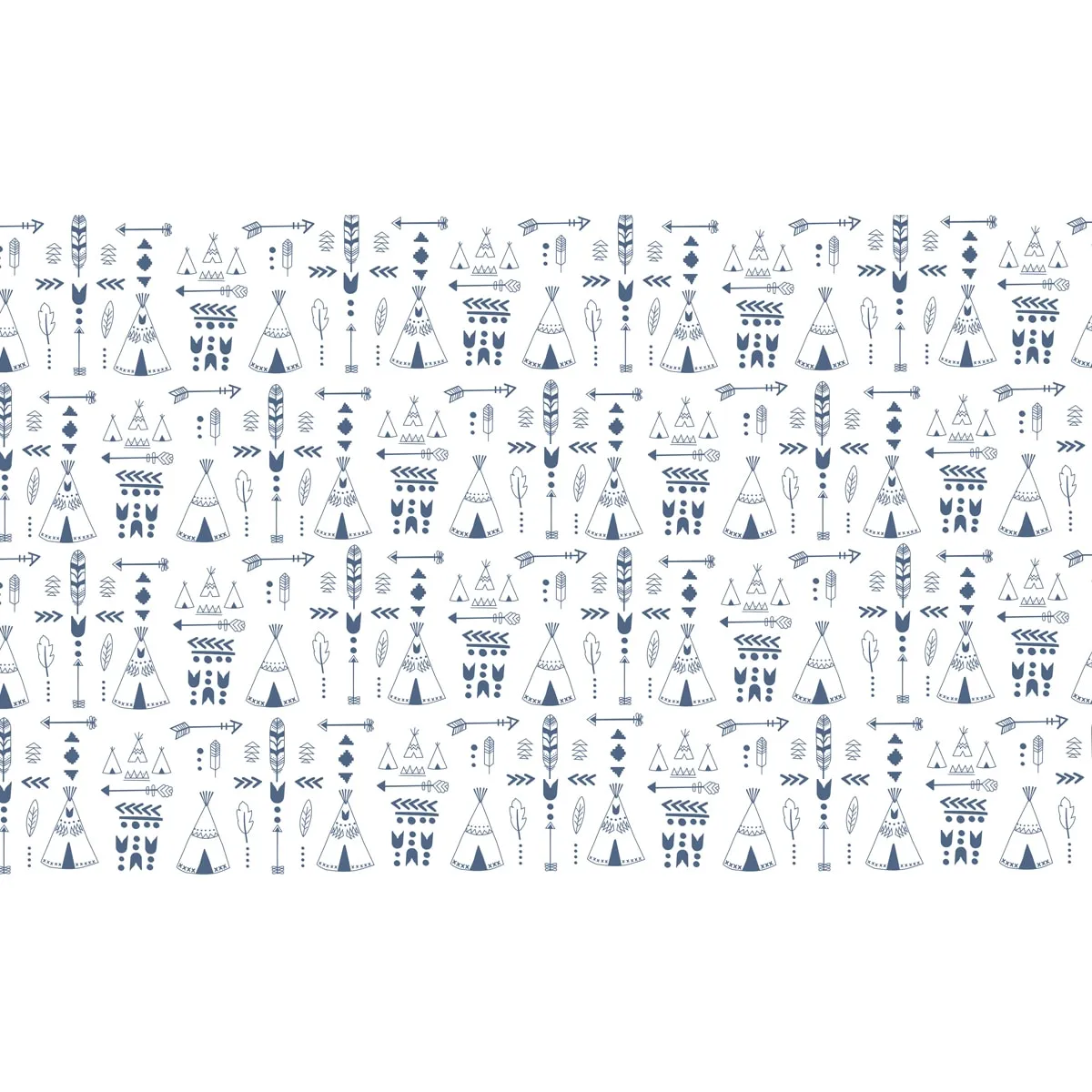 Cute Tribal Print for Kids Room, Blue
