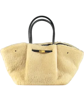 DeMellier London Natural Midi Shearling New York Tote Bag