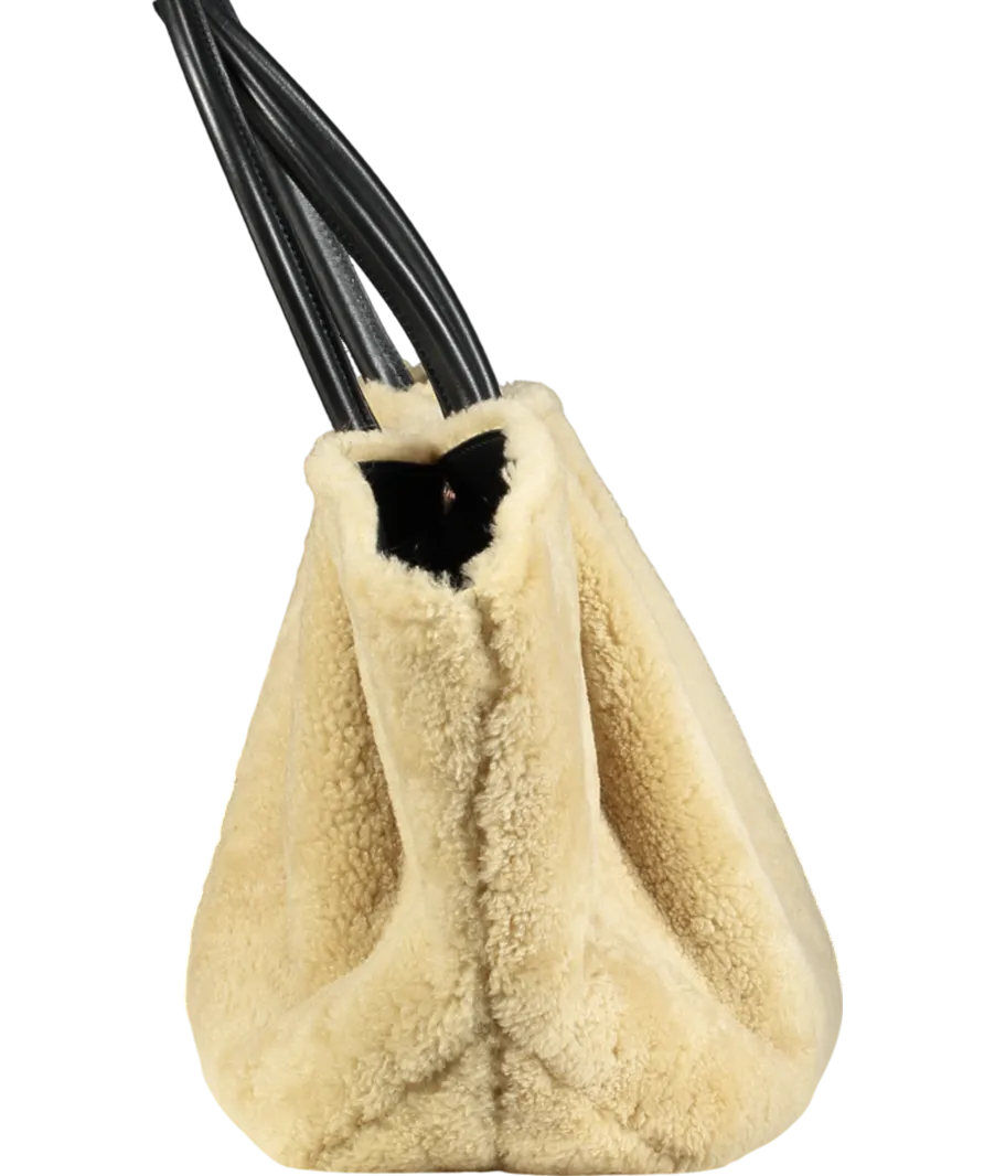 DeMellier London Natural Midi Shearling New York Tote Bag
