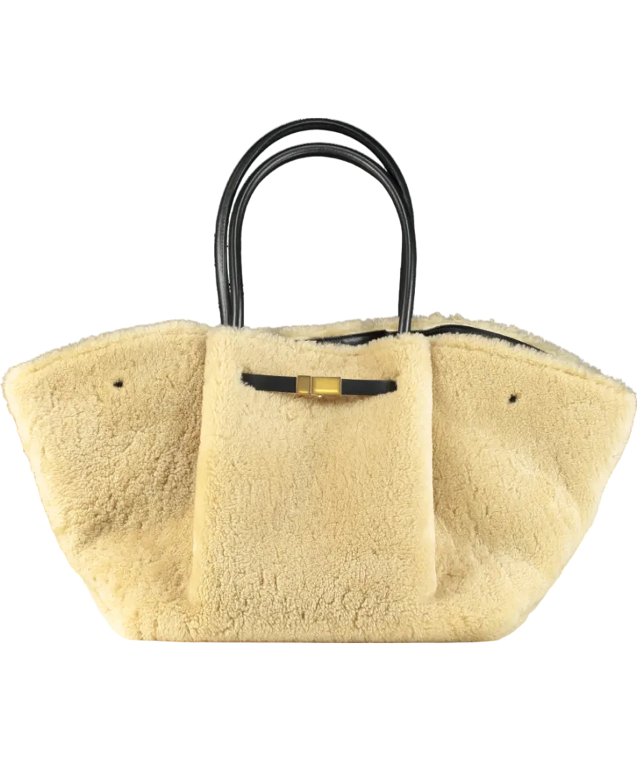 DeMellier London Natural Midi Shearling New York Tote Bag
