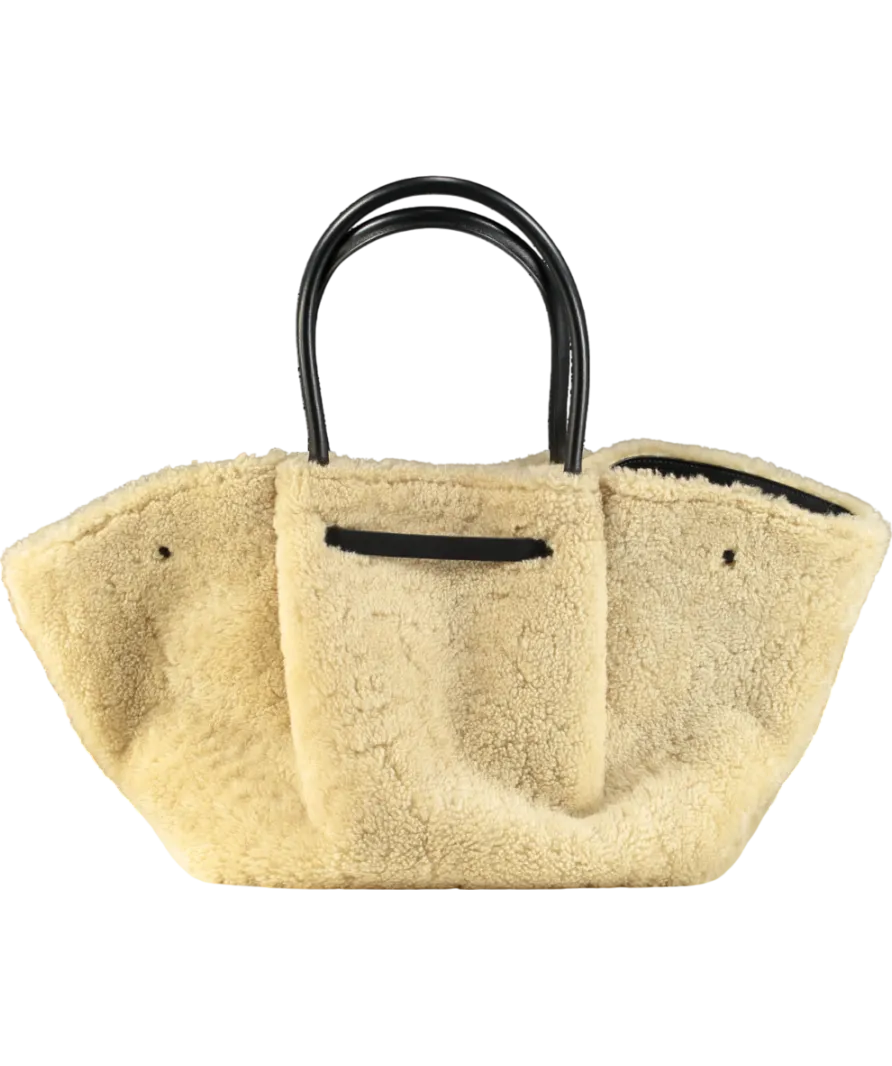 DeMellier London Natural Midi Shearling New York Tote Bag
