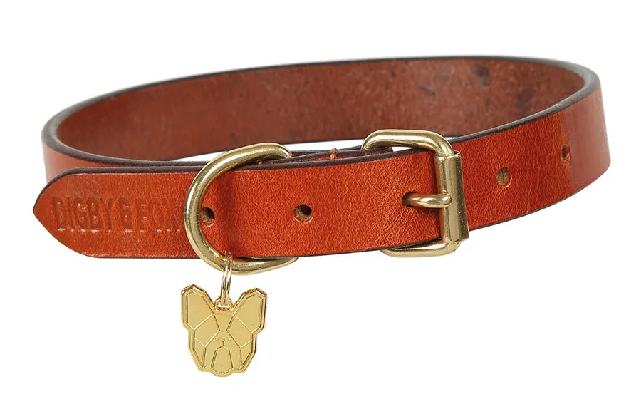 Digby & Fox Flat Leather Dog Collar