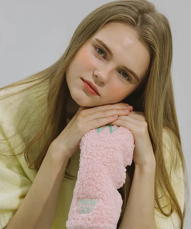 DM Shearling Wood Headcover Pink
