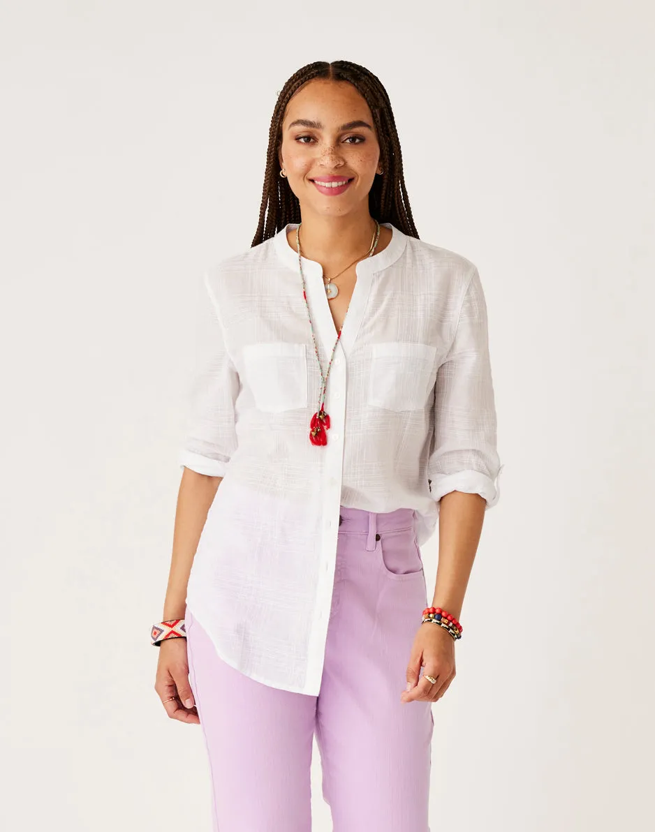 Dylan Textured Tunic: Cloud