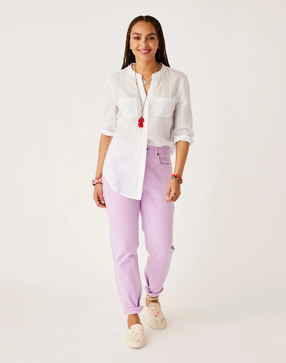 Dylan Textured Tunic: Cloud