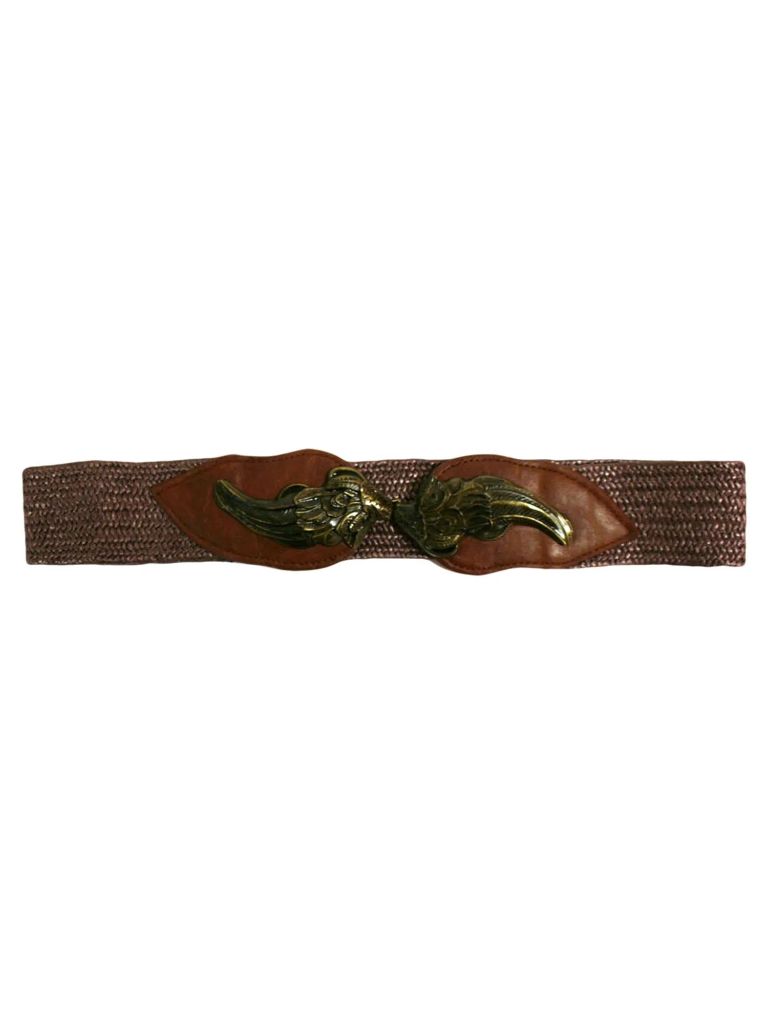 Elaborate Metal Wing Buckle Stretchy Waist Belt