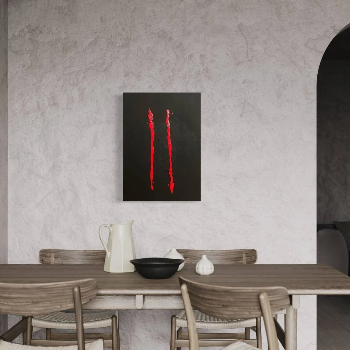 Existence and Live Original Painting on Canvas