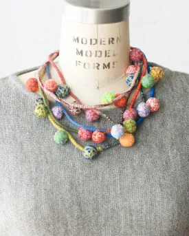 Fiorella Recycled Textile Necklace