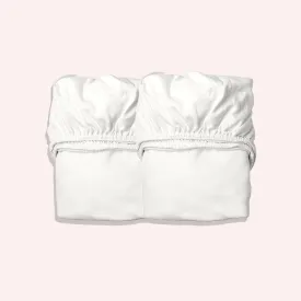 Fitted Cot Sheet Duo Pack - Snow