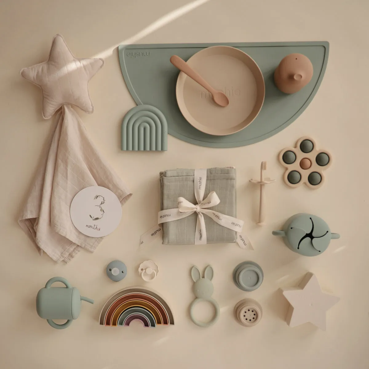 Flower Press Baby Toy (Dried Thyme/Natural/Shifting Sand)