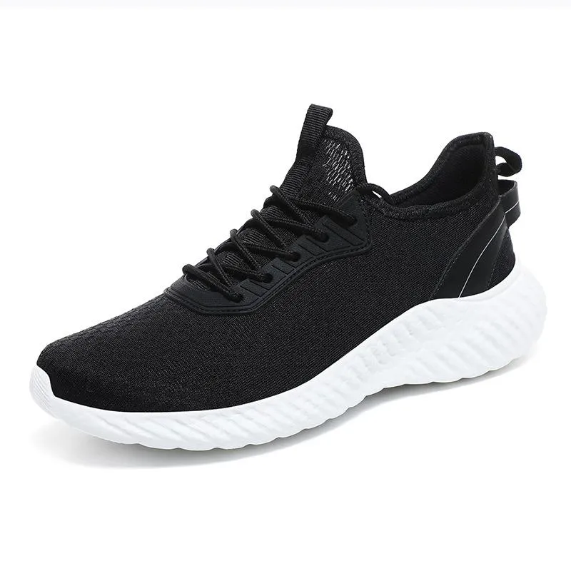 Fly-woven athleisure plus size breathable mesh shoes