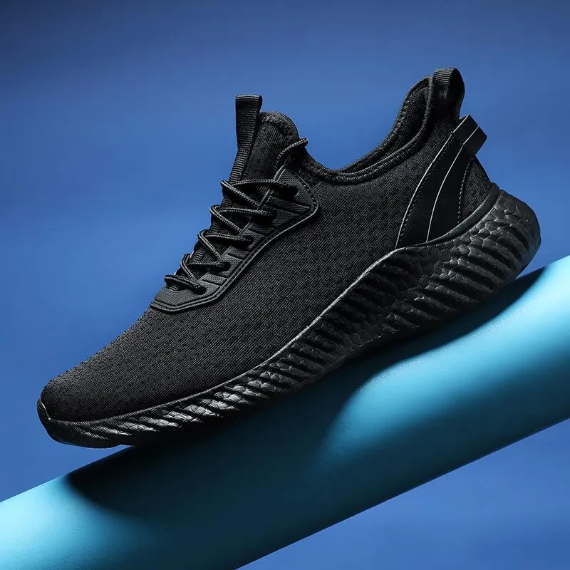 Fly-woven athleisure plus size breathable mesh shoes