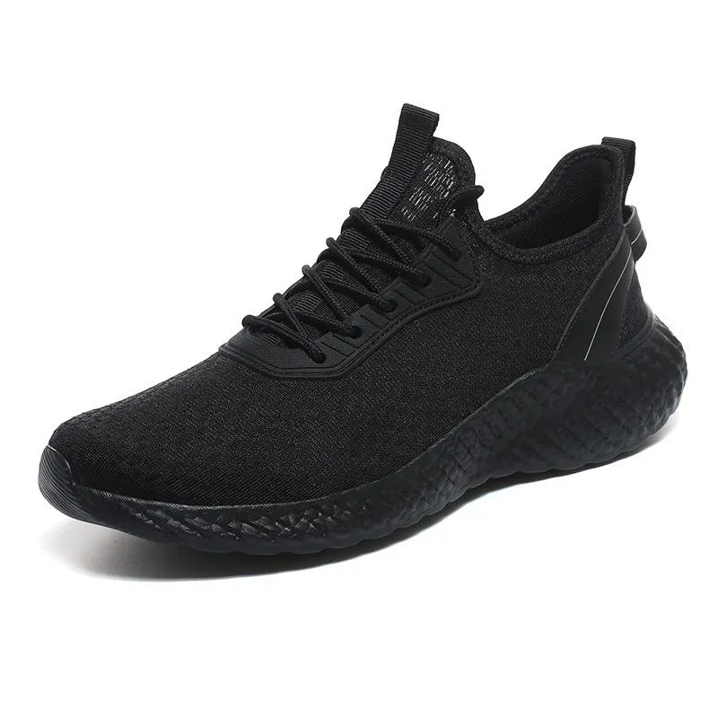 Fly-woven athleisure plus size breathable mesh shoes