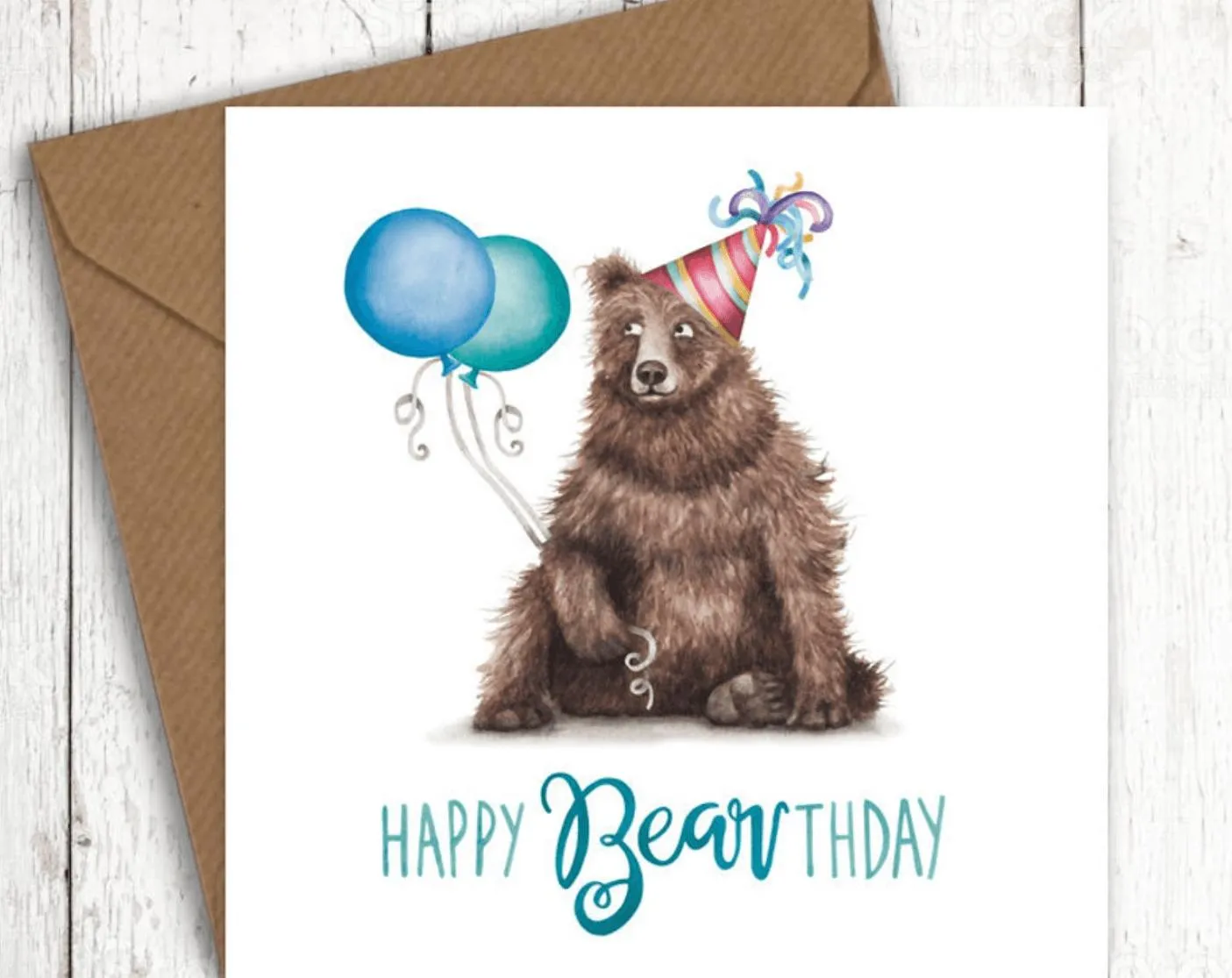 Funny Bear Birthday Card
