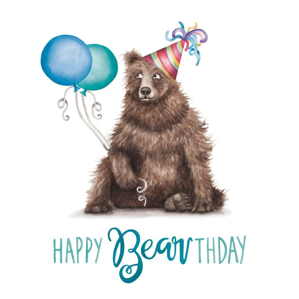 Funny Bear Birthday Card