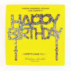 Happy Birthday Colorful Cake Topper