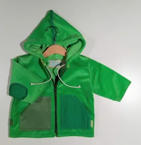 Jacket in velvet with hood