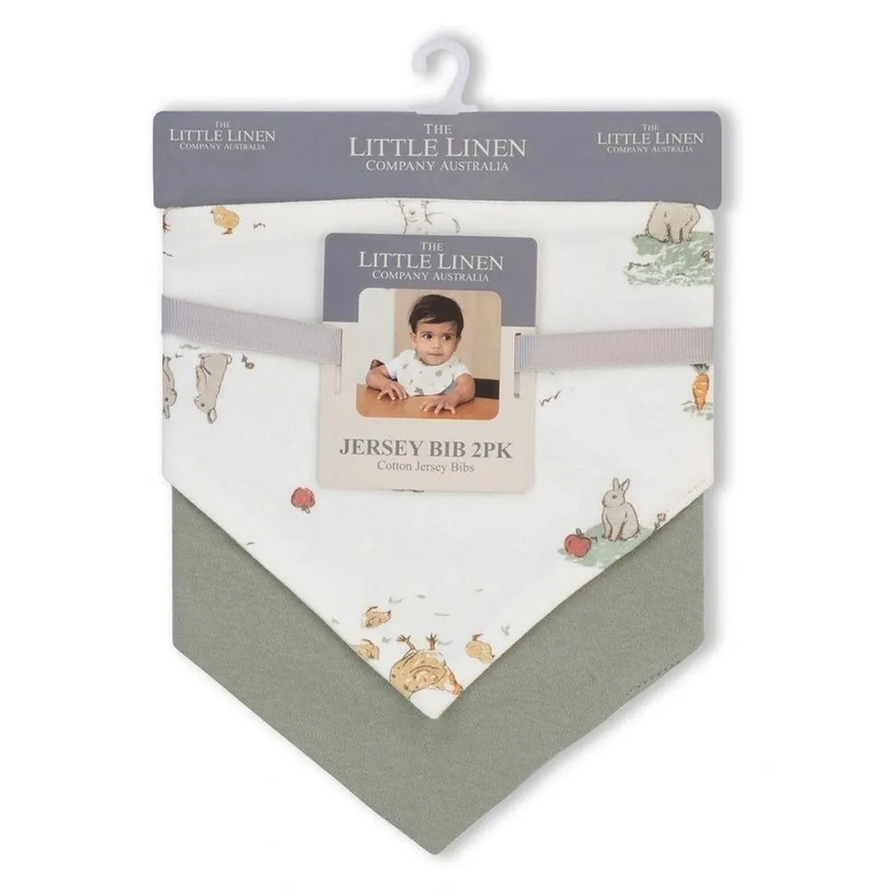 Jersey Baby Bib 2 Pack - Farmyard Lamb