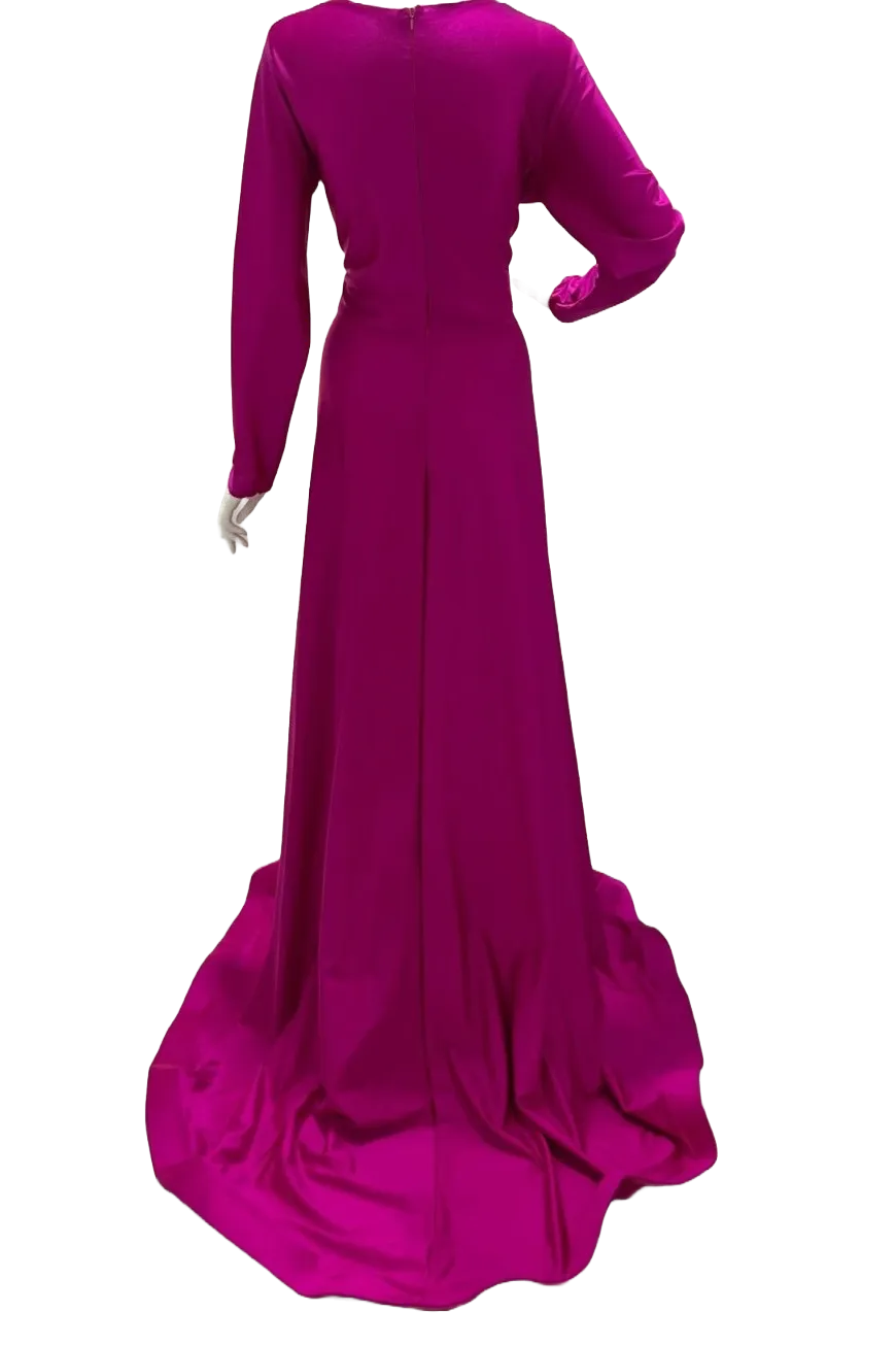 Jessica Angel V Neck Long Sleeve Gown
