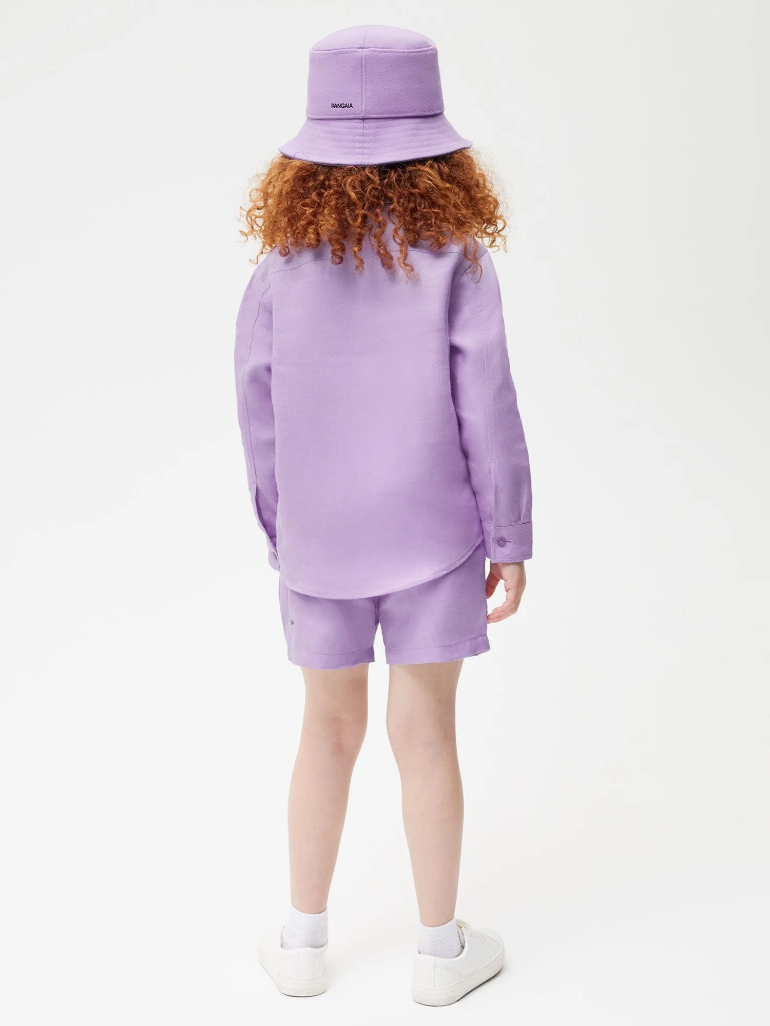 Kids Aloe Linen Long Sleeve Shirt—orchid purple
