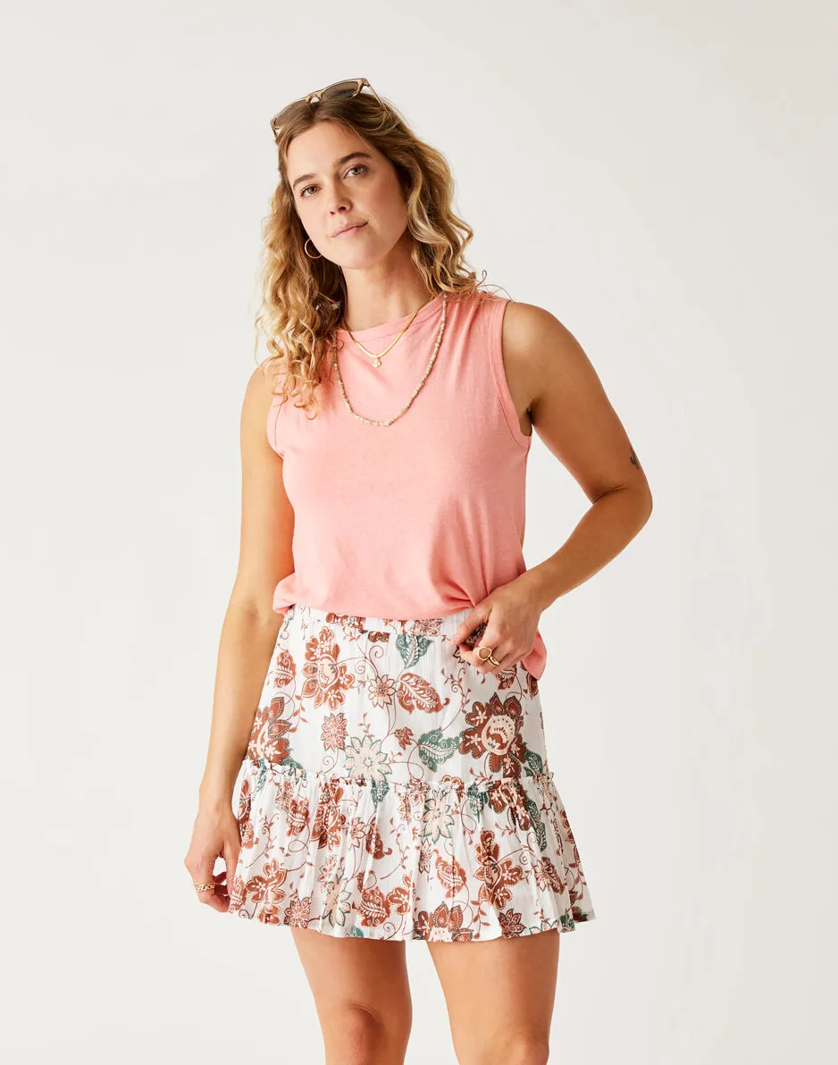 Larisa Hemp Tank: Electric Coral