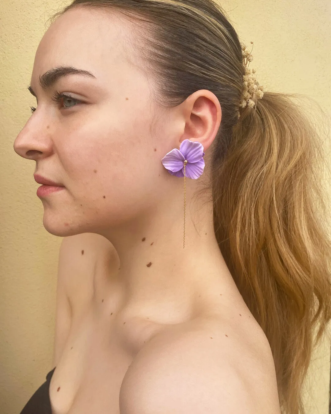 Lilac Grand Lilium earrings