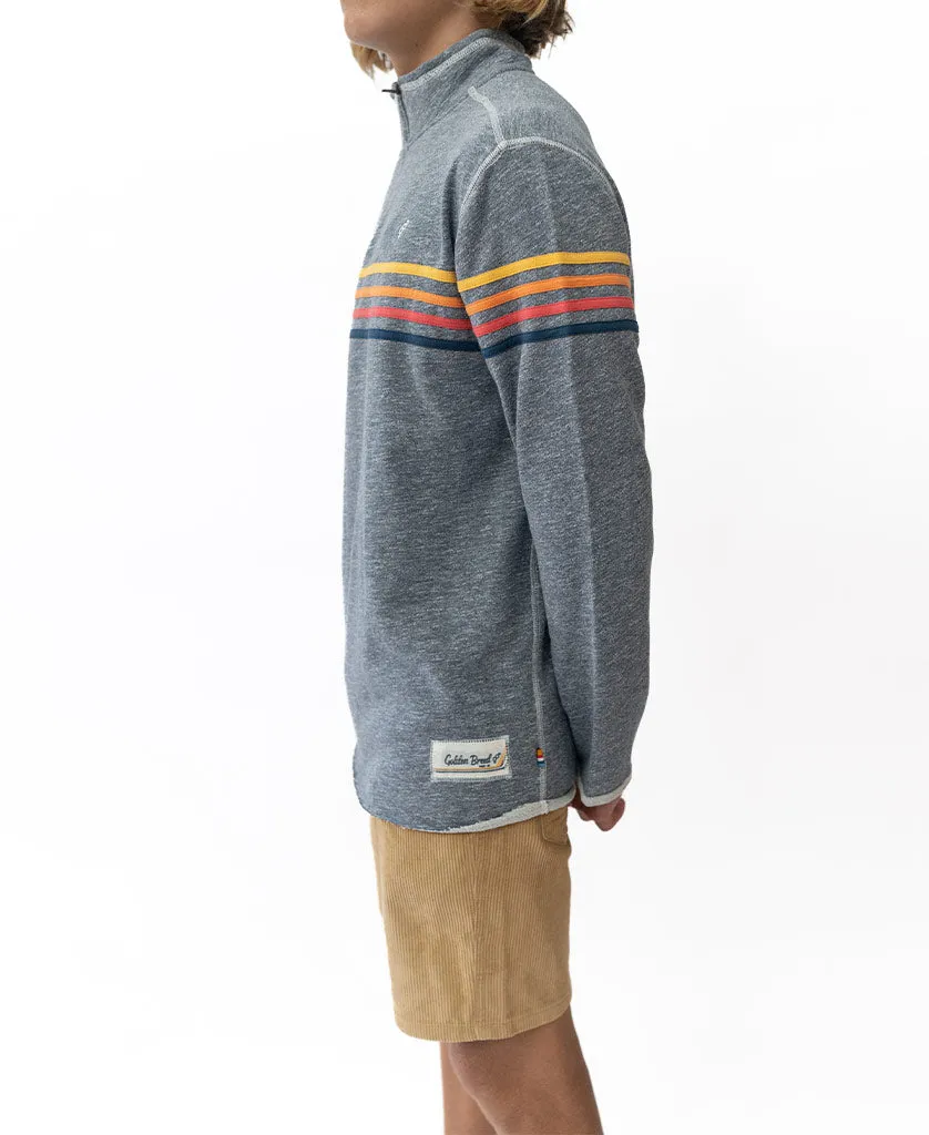 Navy Marle Long Island Quarter-Zip Raglan Sweatshirt