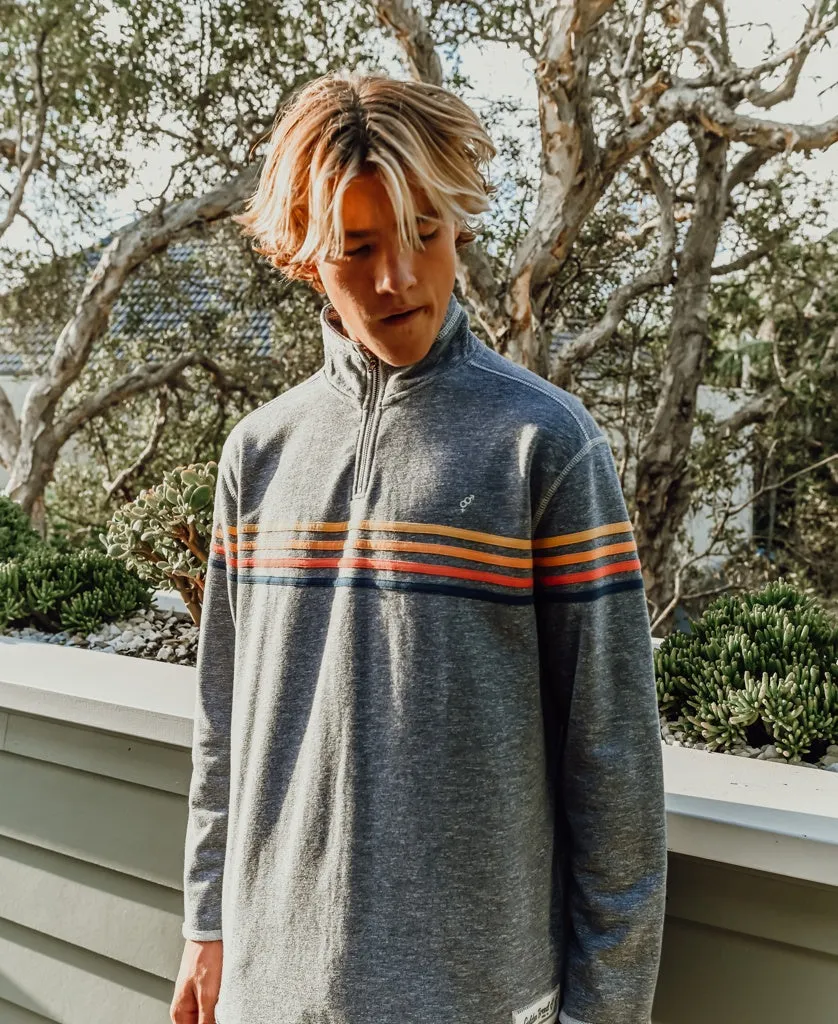 Navy Marle Long Island Quarter-Zip Raglan Sweatshirt