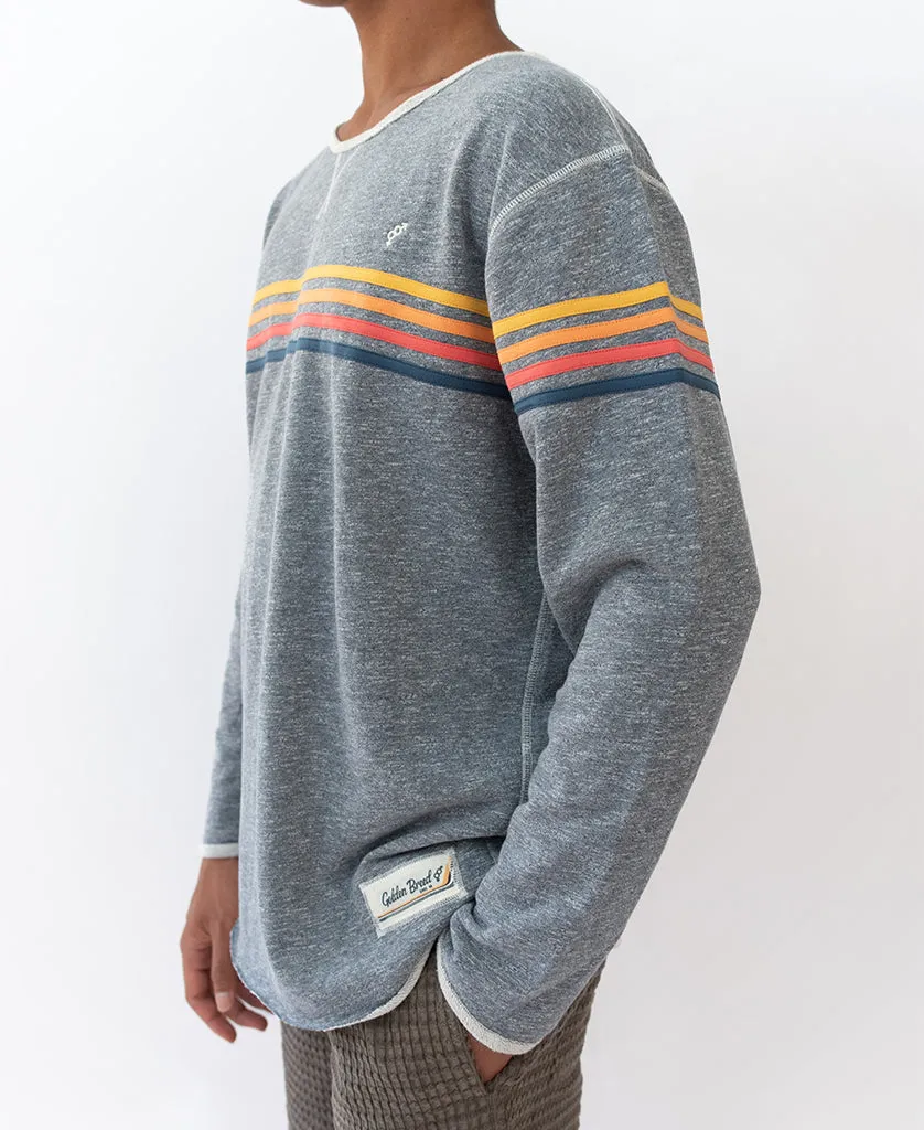 Striped Navy Marle Rag Top from Long Island