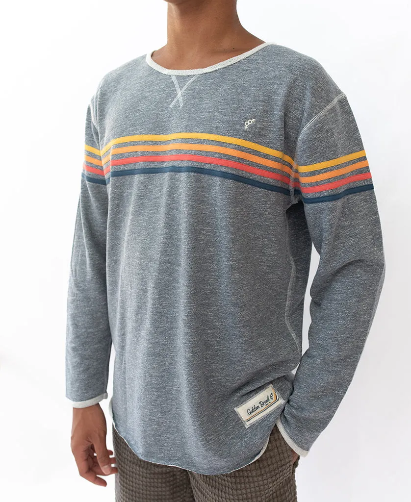 Striped Navy Marle Rag Top from Long Island