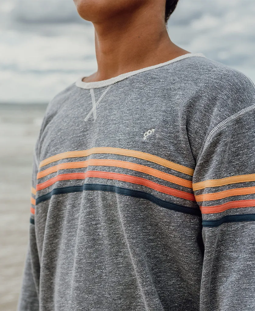 Striped Navy Marle Rag Top from Long Island