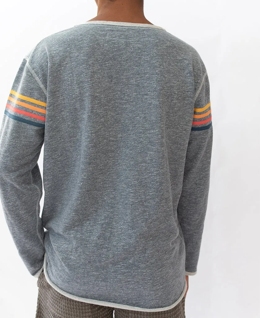 Striped Navy Marle Rag Top from Long Island