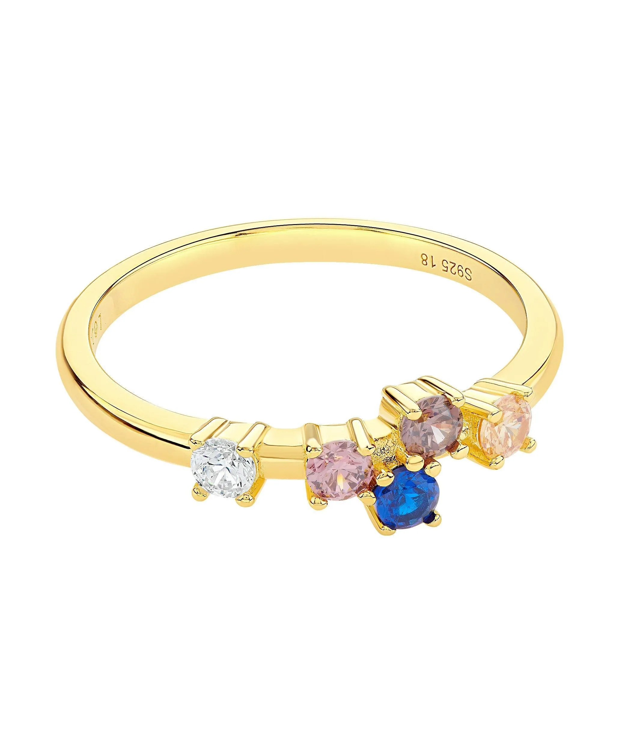 Lova Ring Multi 18ct Gold Plated