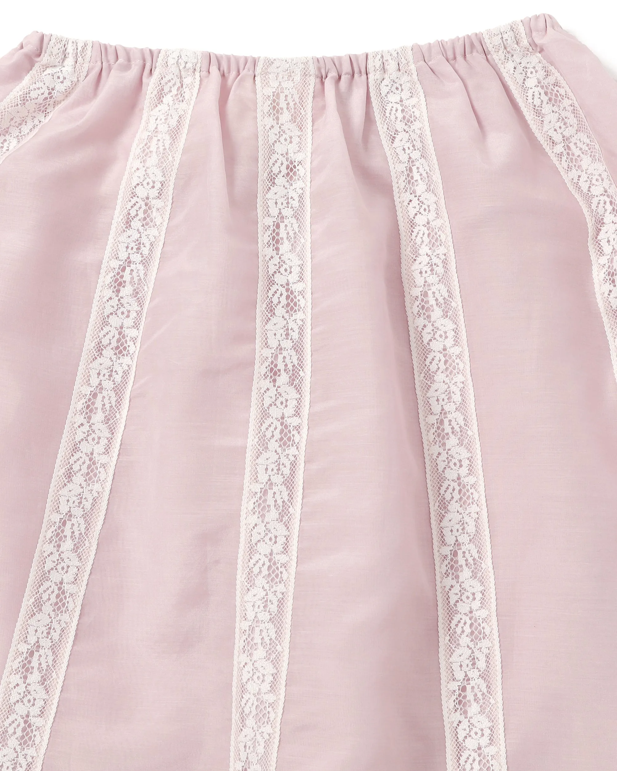 <b>yuhan wang</b><br>lace trimmed skirt / pink
