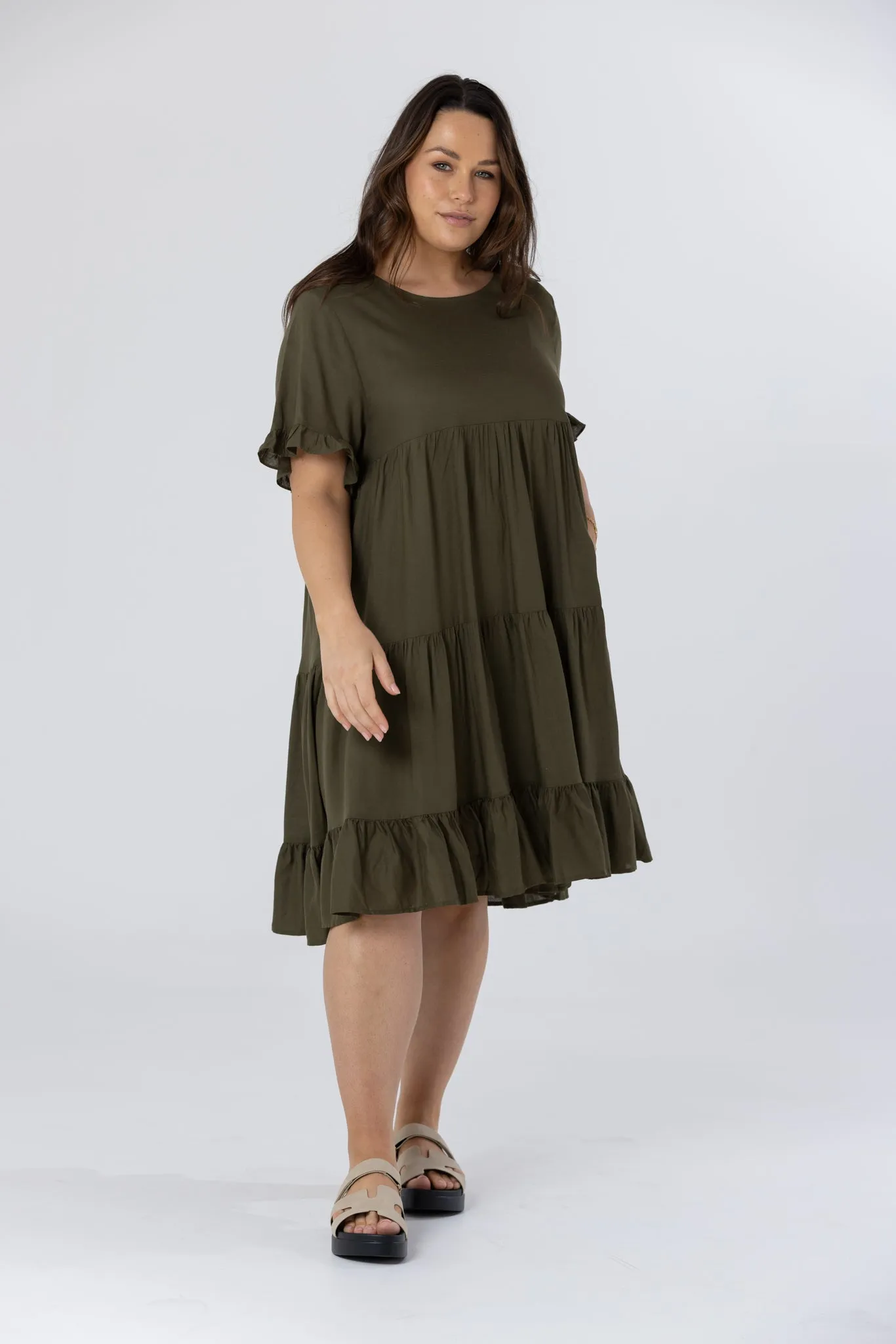 MALIA MINI DRESS - Khaki