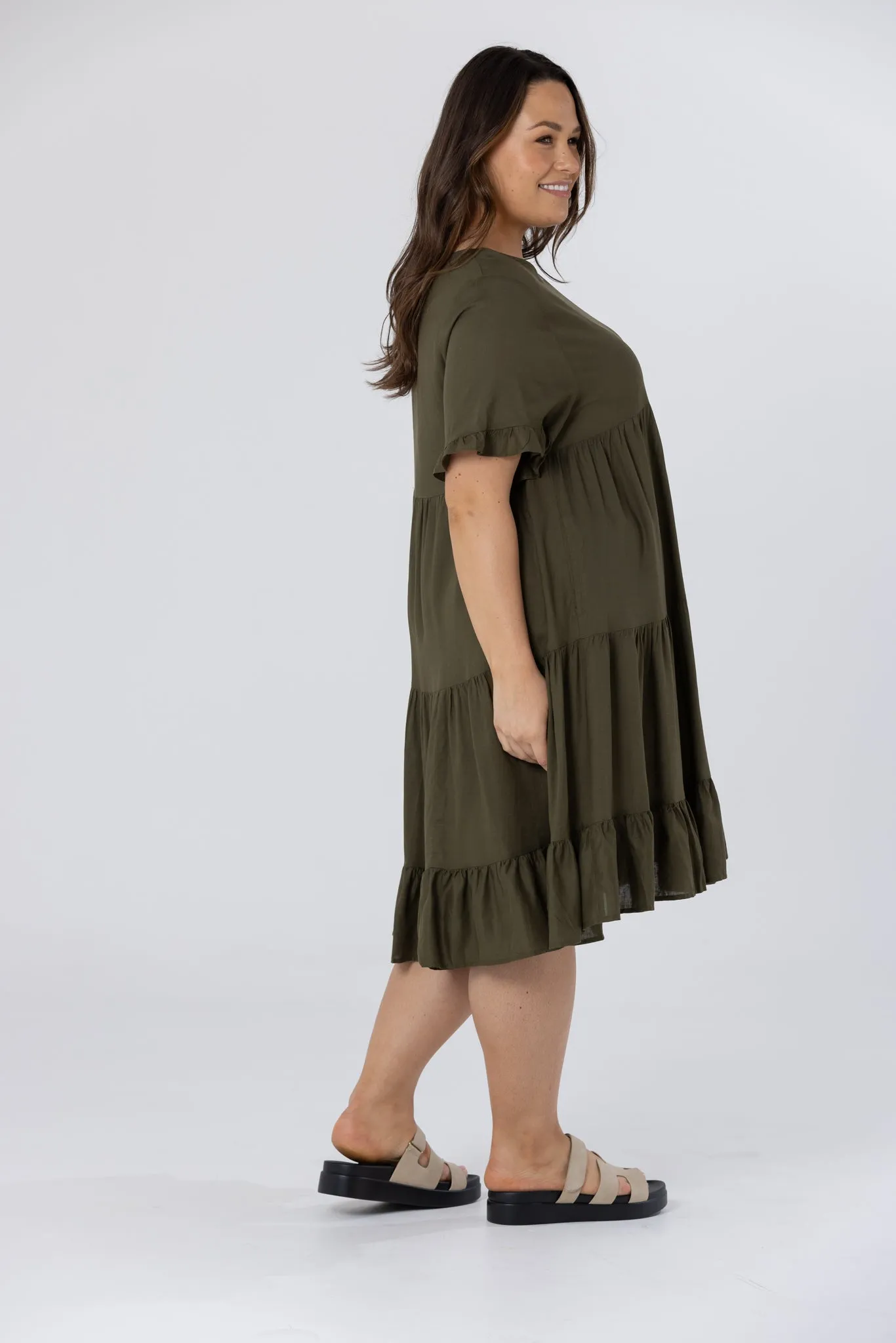 MALIA MINI DRESS - Khaki