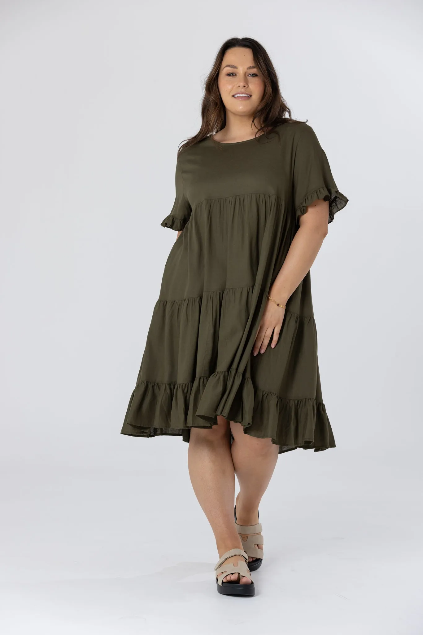 MALIA MINI DRESS - Khaki