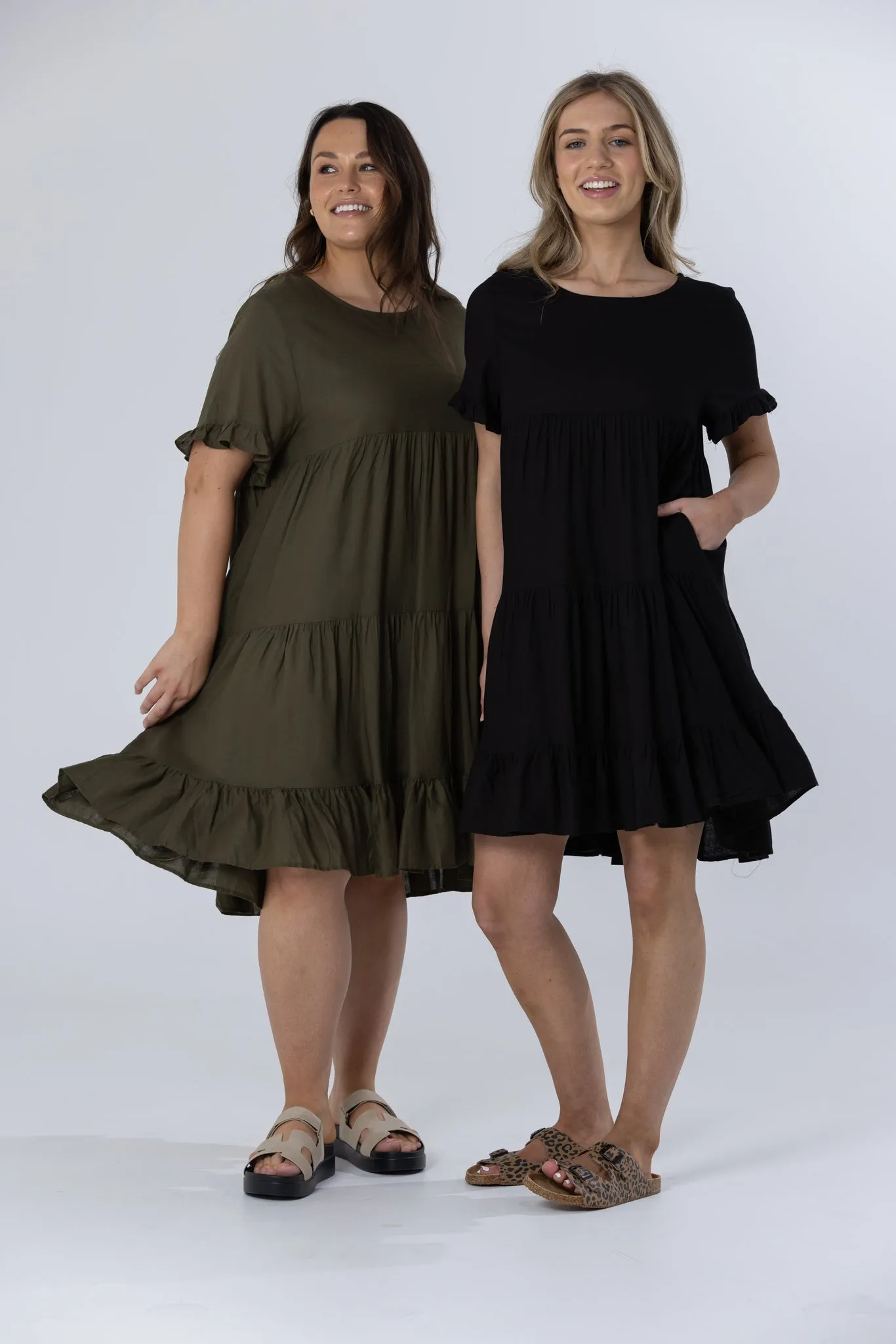 MALIA MINI DRESS - Khaki