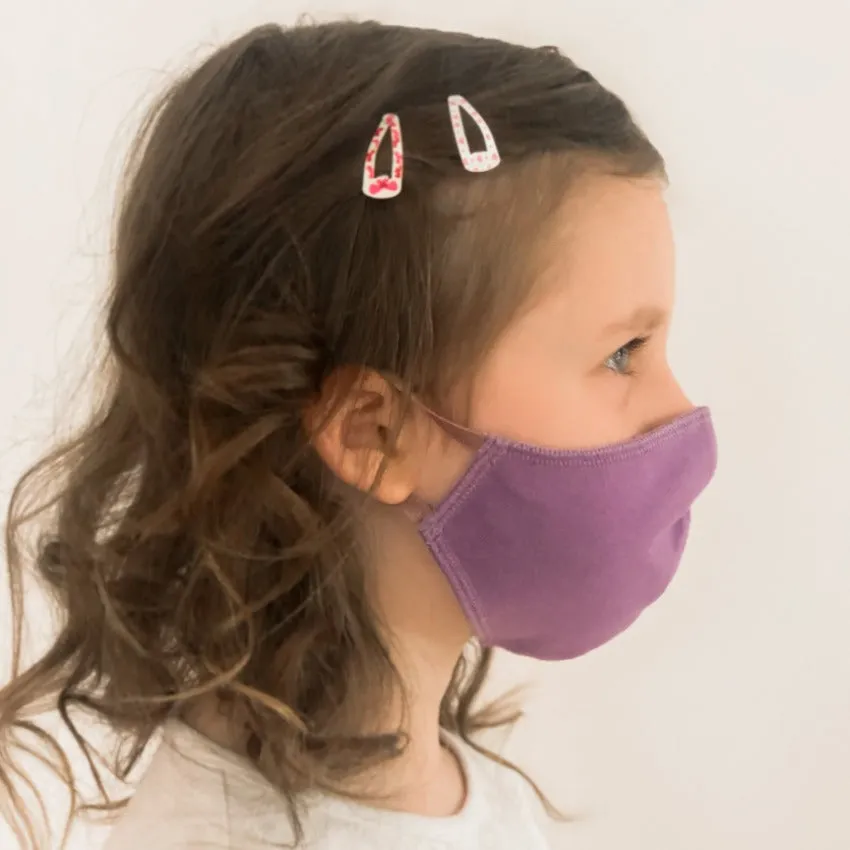 Mask | Oval | Violet | Kids 6-9 | 2-Layers | Soft Cotton